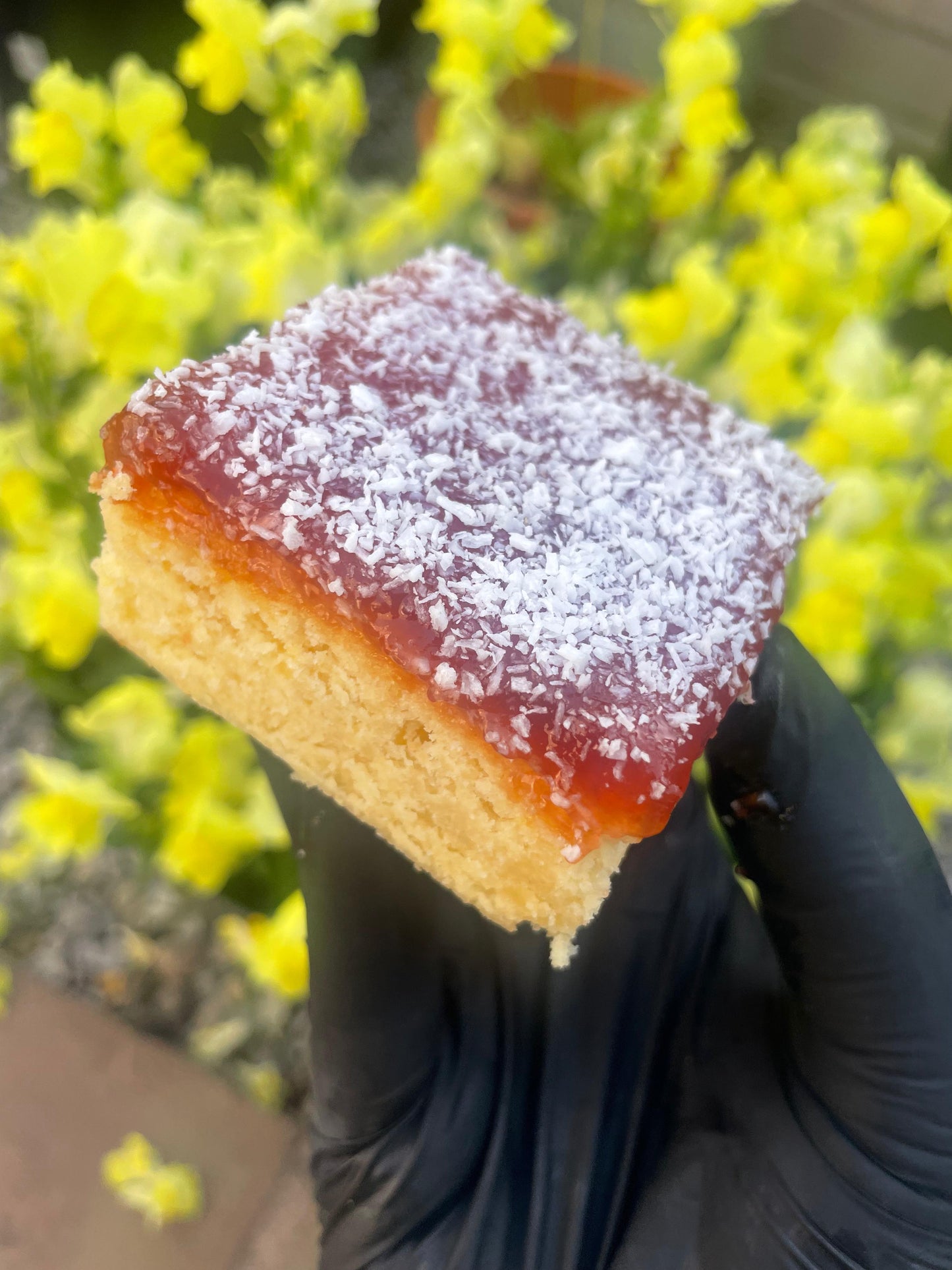 Jam & Coconut Blondie