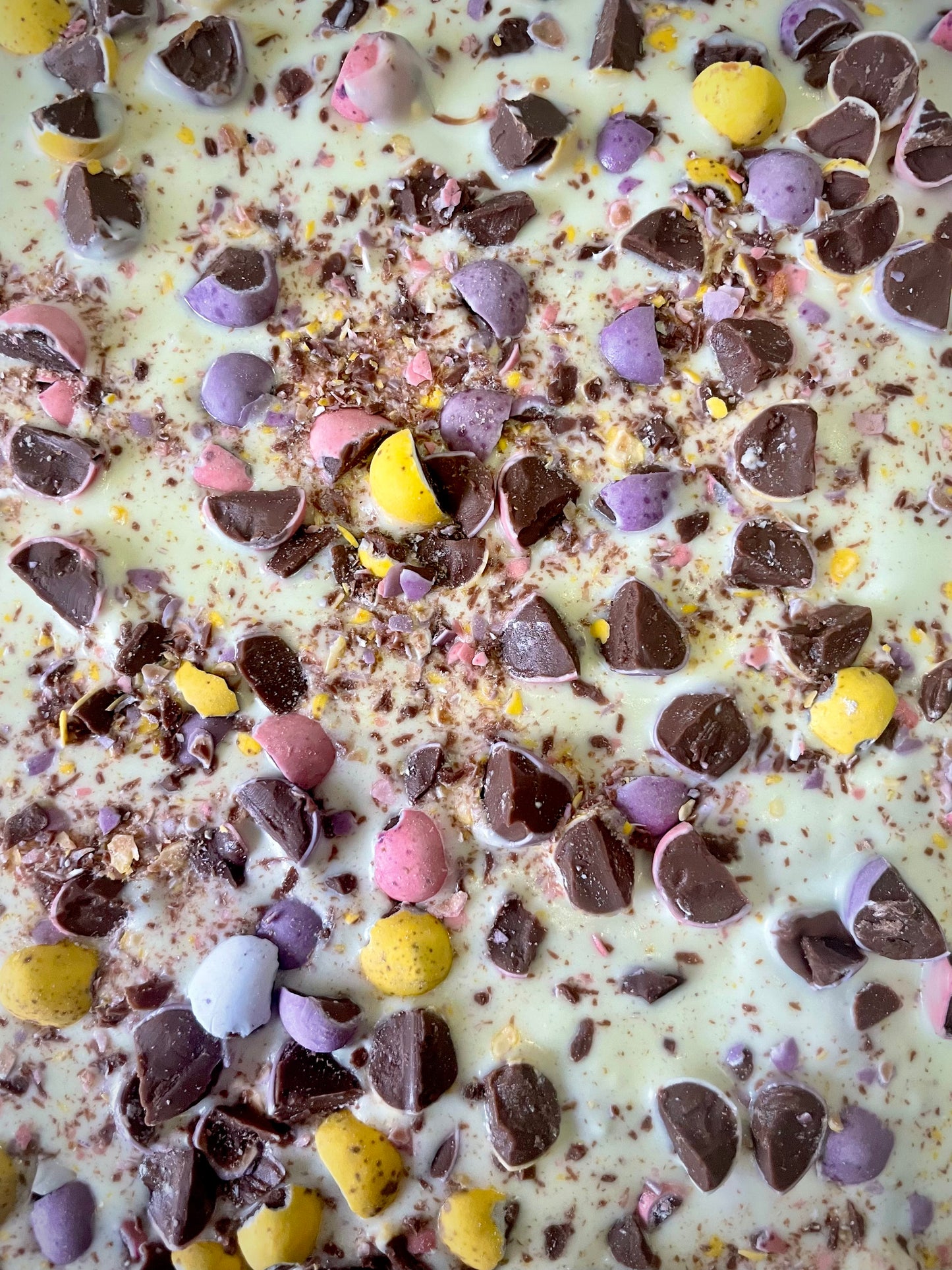 Cadbury Mini Egg & White Chocolate Blondie