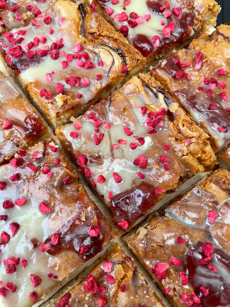 White Chocolate & Raspberry Blondie